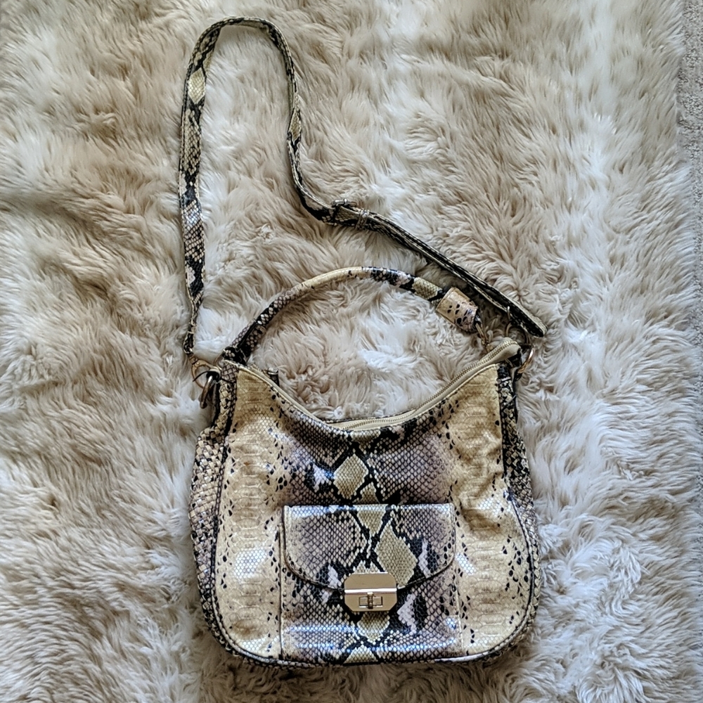 Faux snake skin purse